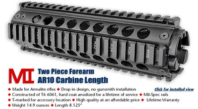 Midwest Industries Armalite AR-10 Carbine Length Handguard