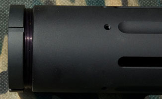 Close up picture of a Fulton Armory Titan Handguard 308 AR lock nut